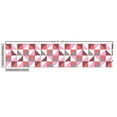 thumbnail image 3 of Ambesonne Geometric Fabric by the Yard Upholstery, Halved Striped Triangles, 5 Yards, Coral Pink and Dark Grey, 3 of 5