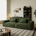 thumbnail image 5 of 106" Full Sponge Could Boneless Couch for Living Room, Modular Sectional Sofa with 2 Pillows, Convertible Upholstered Couches with Deep Seat, Compressed Sofa for Living Room (Green), 5 of 8
