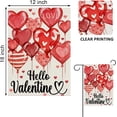 thumbnail image 2 of Hello Valentine''s Day Love Decorative Garden Flag, Red Heart Balloons Polka Dots Stripes Yard Outside Decorations, Anniversary Wedding Holiday Outdoor Small Home Decor Double Sided 12.5x18, 2 of 6
