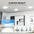thumbnail image 2 of Lámpara de Techo LED WKONCLDY 12" 3200lm 28W 5000K 110V, 2 of 7