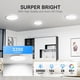thumbnail image 2 of Luz LED de techo WKONCLDY 12" 3200 lm 5000 K 110-277 V, paquete de 6, 2 of 6