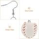thumbnail image 2 of 1 par de pendientes de béisbol 3D con forma de bola para niñas, 2 of 7