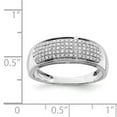 thumbnail image 2 of 925 Sterling Silver Five Row Diamond Band Ring Size 7 (.27 cttw.), 2 of 3