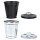 thumbnail image 1 of BESTYASH 2Ud Bote De Basura Negro De Material Galvanizado Para Uso Diario Y, 1 of 6