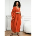 thumbnail image 6 of Plus Size Kaftan Dresses for Women Long Caftan Loungewear Maxi Beach Dress Oversized Beachwear Elegant House Wear Nightgown moomoo Dress Vacation Outfits Summer Mexico Resort Tunic Maternity Dresses, 6 of 7