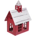 thumbnail image 4 of Desktop House Christmas Ornament Iron Multi Color Candle Holder 1Set, 4 of 5