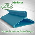 thumbnail image 2 of Plastic Clothes Hangers (20, 40, 60, 100 Packs) Heavy Duty Durable Coat and Clothes Hangers | Vibrant Color Hangers | Lightweight Space Saving Laundry Hangers (100 Pack - Blue), 2 of 6