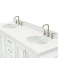 thumbnail image 4 of Ariel Stafford 73 Inch Double Oval Sink Vanity With White Quartz Countertop W/1.5" Edge In White, 4 of 11