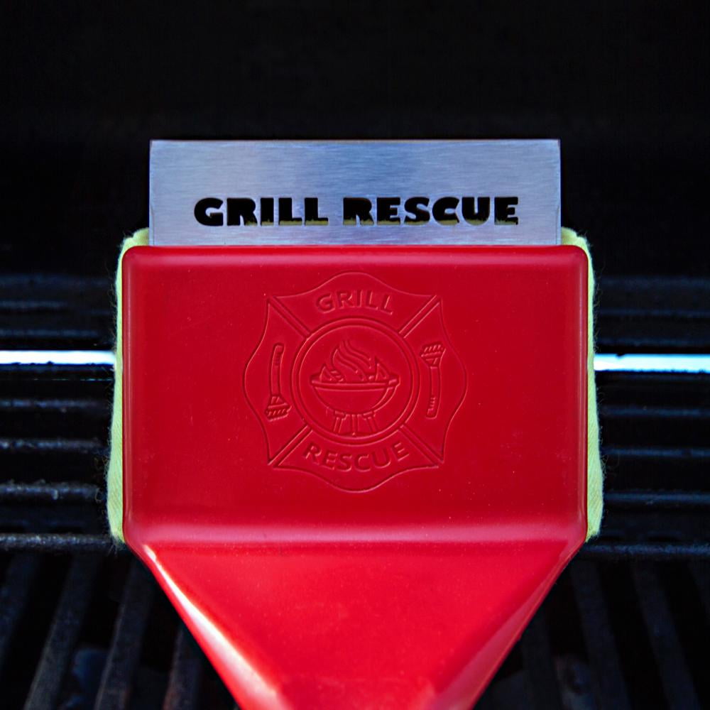 Grill Rescue GR-SCRAPER-S Grill Brush, Red/Yellow 