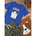 thumbnail image 3 of Funny Ghost W Banner. Boo! T-Shirt Toddler -Image by Shutterstock,  4 Toddler, 3 of 4