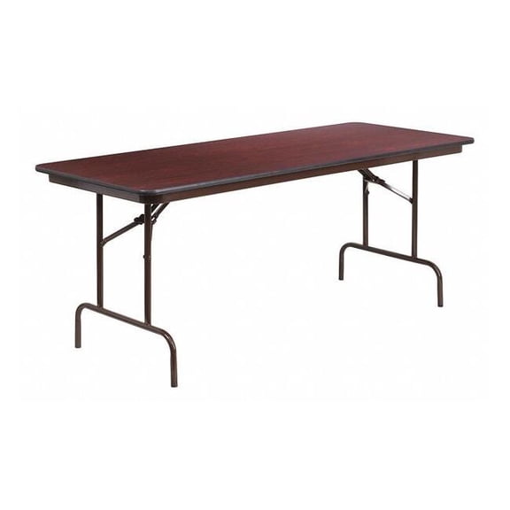 Flash Furniture 6' Melamine Laminate Folding Banquet and Event Table, Mahogany