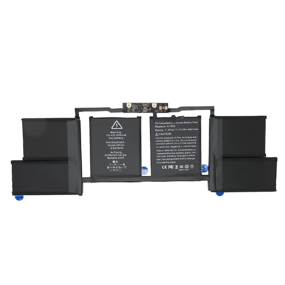 Battery Replacement,  Function 11.4V 76Wh Durable ABS 6667mAh Laptop Battery Replacement  For A1820 Laptop
