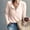 Pink, variant on AXXD Women Tops Trendy Pink Basic Summer 2024 Casual Buttoned V-neck Long-sleeved Blouse