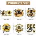 thumbnail image 2 of 6PCS Bee Sunflower Iron on Transfer Paper Blessed Heat Transfer Sticker Patches for DIY Clothes Letters Decor DTF Transfers Ready to Press for T-Shirt Clothing Jackets Hoodies Backpacks Bag for DIY, 2 of 9