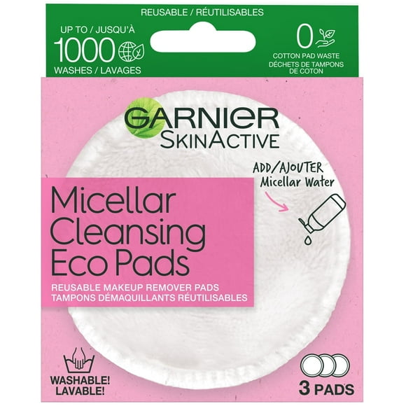 Garnier SkinActive Micellar Cleansing Eco Pads, 3 Count