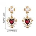 thumbnail image 4 of Pendientes Corazón Chica Vintage Hollow Out Pearl Drop, 4 of 8