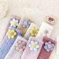 thumbnail image 4 of Seyurigaoka Winter Little Girl Warm Socks, Cute Flower Bright Color Elastic Simple Socks, 4 of 5