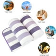 thumbnail image 5 of NC 2 Piece Bath Towel Set, Cabana Stripe Microfiber Soft Fast Drying Towels, Purple, 5 of 5