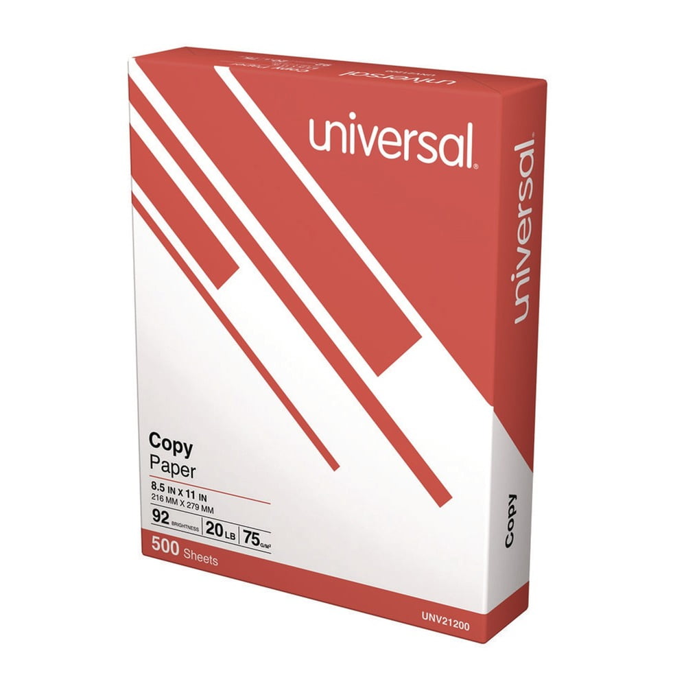 Universal UNV11289 8.5 in. x 11 in. 20 lb Bond Weight Copy Paper Convenience Carton - White (5/Carton)