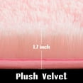 thumbnail image 4 of Homore Cute Fluffy Carpet Soft Washable Area Rugs for Bedroom/ Living Room Decoration, 6' x 9' , Pink, 4 of 7