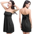 thumbnail image 2 of One Piece Swimsuit Women Solid Color Cover Up Bathing Suits with Strapless Design Summer Beach Womens Swimsuits Black One Size, 2 of 3