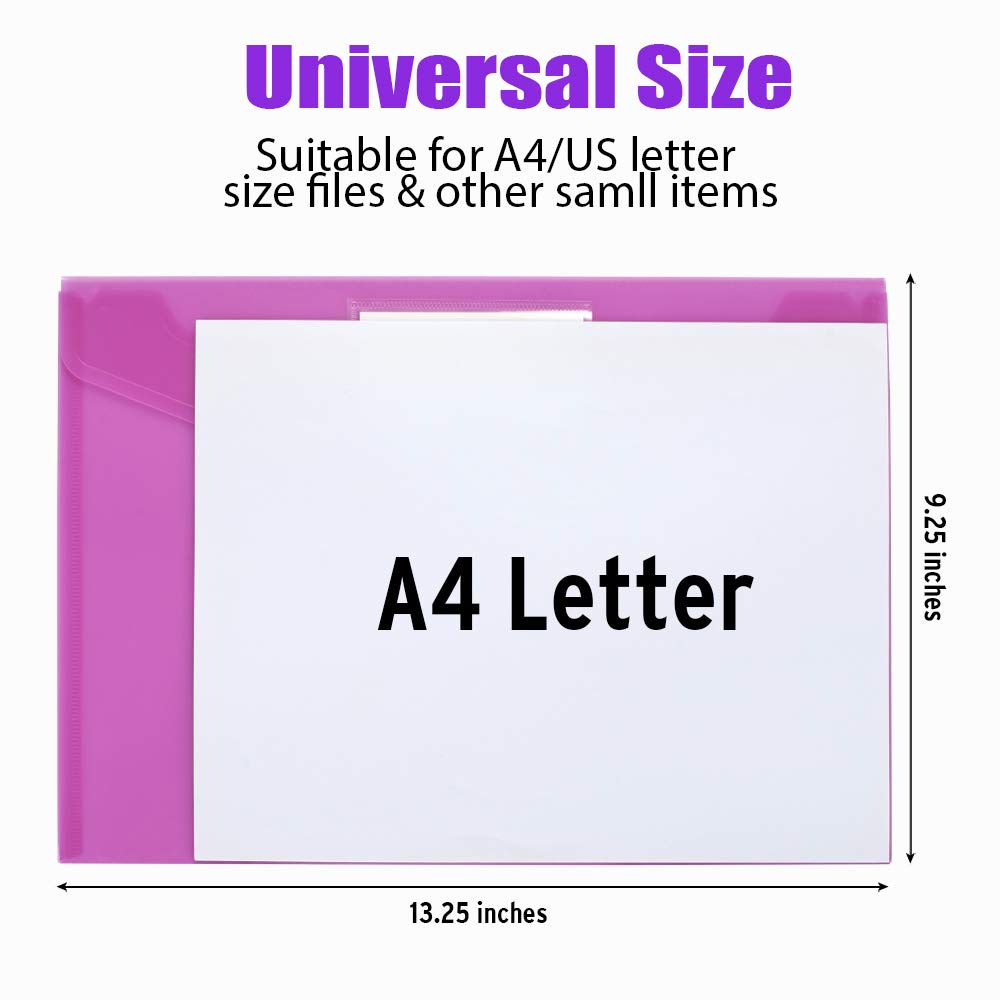 Clouxemli Plastic Poly Envelopes with Label Pockets, 10-Pack photo 4