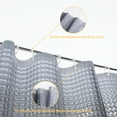 thumbnail image 5 of Flxxie EVA Shower Curtain Liner, Water Repellent Shower Curtain for Bathroom Shower Stall, Clear Gray Checkered, 72"x72", 5 of 8