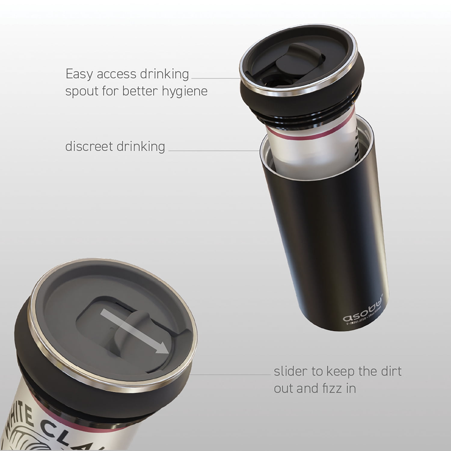 FC4G Double-Walled Vacuum-Insulated Stainless Steel Multi-Can Cooler Sleeve with Reusable Pocket Straw (Black), FC4GBKPT