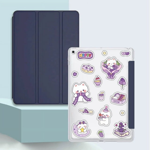 Tablet Cover For iPad Mini 2 3 4 5 6 Leather Smart Folio Case For ipad mini4 A1538 mini5 A2124 mini6 A2568 Protective Cases capa Navy(A7 Sticker) iPad Mini 5 2019