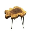thumbnail image 5 of Mountain Woods Live Edge Stool/Side Table Made With Hand Selected Organic Acacia Wood, Modern Grey Finished 20”X20”X20”, 5 of 5