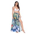 thumbnail image 2 of FORMRS Womens Long Sarong Beach Wrap Semi-Sheer Bikini Skirt Bathing Swimsuit Cover Up, Red Goldfish, 2 of 7