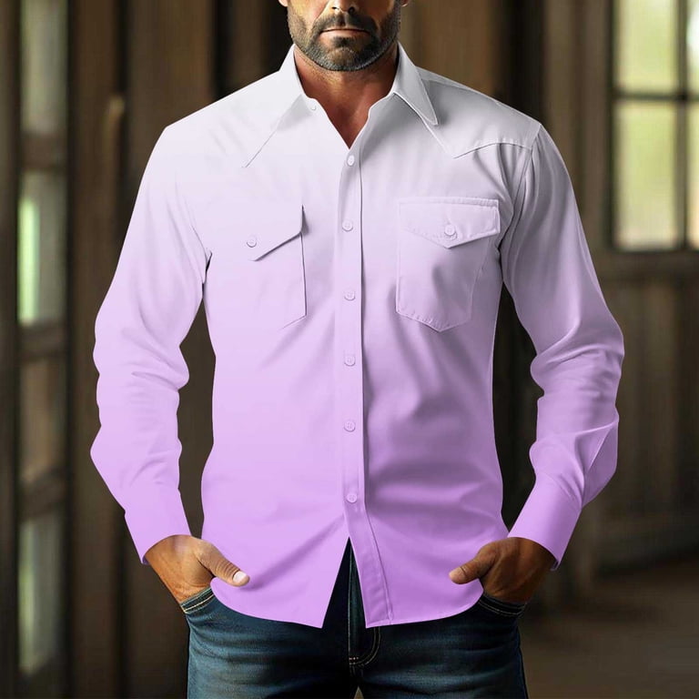 big and tall lavender dress shirt Cutter & Buck Skyline Epic Confidence Gingham Mens Big & Tall Long Sleeve Dress Shirt - College Purple/White