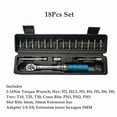 thumbnail image 4 of Torque Wrench for Bicycle and Motorcycle, 1/4 2-15Nm MINI Torque Accuracy Repair Tool with 3/8Inch Adapter,Extension, 4 of 5