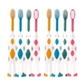 thumbnail image 1 of newrichbee 8 paquetes de cepillos de dientes para niños, extra suaves, encantadores ciervos, cepillos de dientes para niños de 2 a 8 años (rosa, naranja, azul y verde), 1 of 6