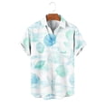 thumbnail image 6 of UVEASISHA Big and Tall Short Sleeve Hawaiian Shirts for Men Summer Tropical Printed Button Down Shirt Wrinkle Free Lightweight Beach Vacation Shirts Mint Green S, 6 of 6