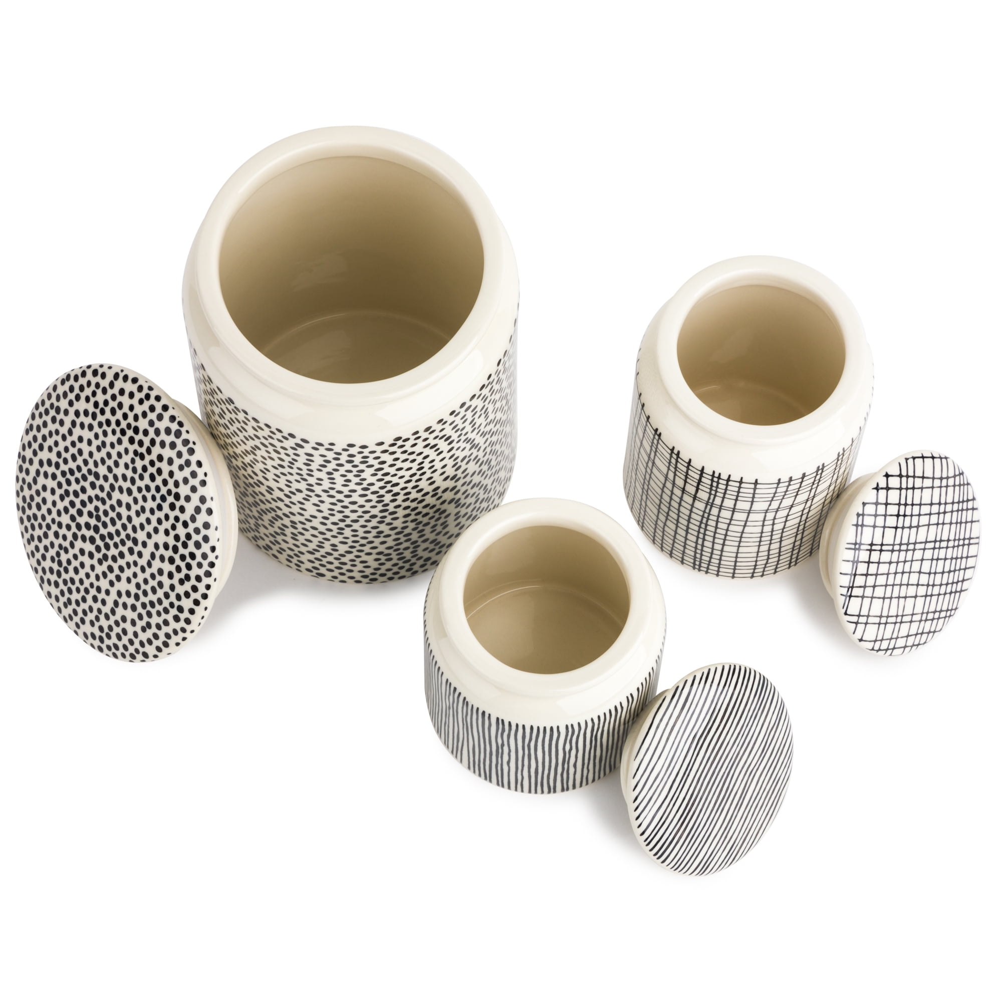 Ceramic Utensil Holder, Grid Pattern – Thyme&Table