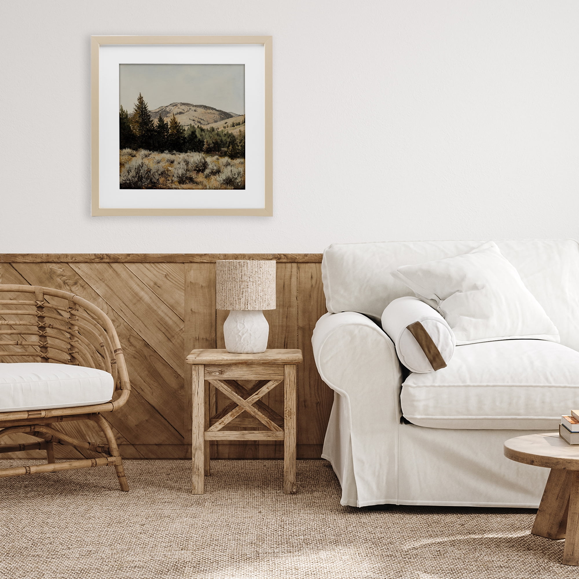 Stupell Industries Cedar Mountain View Birch Framed Print Under Glass, design by Petal Prints Design