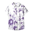 thumbnail image 5 of Otaozi Womens Spring Tops 2025 Trendy Cotton Womens Plus Business Casual Tops Short Sleeve Button Down Blouses For Women Dressy Casual Beach Vacation Outfits Flash Deals, 5 of 5