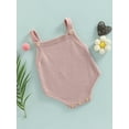 thumbnail image 3 of Bagilaanoe Newborn Baby Boys Girls Knit Romper Sleeveless Spaghettic Strap One Piece Knitted Jumpsuits 3M 6M 12M 18M Bodysuits, 3 of 9