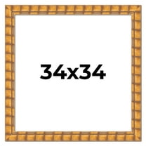 34x34 Frame Beige Real Wood Picture Frame Width 3 inches | Interior Frame Depth 0.5 inches |