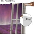 thumbnail image 6 of Lavender Floral Curtains, Lavender Flower Purple Window Treatments for Living Room Girls Woman Room Decor, Luxurious Elegant Purple Drapes 2 Panels, 52x84 Inch, 6 of 6