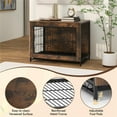 thumbnail image 4 of Pefilos 32" Wooden Dog Crate Furniture for Indoor Dogs, Dog Kennel with Double Lockable Doors and Removable Tray, Modern Dog Cage for Small/Medium Dogs, Brown, 4 of 7