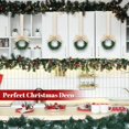 thumbnail image 2 of Christmas Wreath 6 Pcs Mini Cabinet Wreaths with Black and White Plaid Ribbon Small Kitchen Decor for Window Door Holiday Decorations valentines day gift for him, 2 of 6