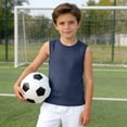 thumbnail image 2 of Krdevn Boys Breathable Mesh Tank Top Sleeveless Crewneck Shirt for Sports and Casual Wear,7-8 Years, 2 of 6