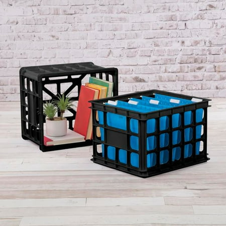 Sterilite - Plastic Storage Box Milk Crate Containers Home (6 Pack)