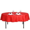 thumbnail image 3 of BalsaCircle 70" Round Polyester Tablecloths for Wedding - Red, 3 of 7