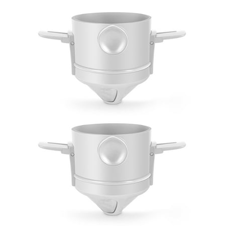 

2Pcs Foldable Portable Coffee Filter Coffee Maker Drip Coffee Tea Holder Reusable Paperless Pour over Coffee Dripper