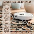 thumbnail image 6 of Design&I 5'x7' Washable Area Rug Round Abstract Tapete Geometric Circle Aztec Stepped Distressed for Small Living Room, Bedroom, Sleek Flatweave Pet Friendly & Non-Slip, 6 of 7