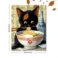 thumbnail image 3 of QISVANSET Black Cat Ramen Canvas Wall Print 15.75x11.81 Inches, 3 of 5