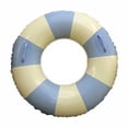 thumbnail image 1 of Langgg Children Inflatable Swimming Pool Buoyancy Rings Water Boating Rowing Practicing Aid Circle for Indoor Gym Seaside Party Blue Stripe Size 100 with Handle, 1 of 6